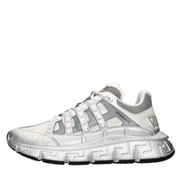 Sneakers in pelle e tessuto 