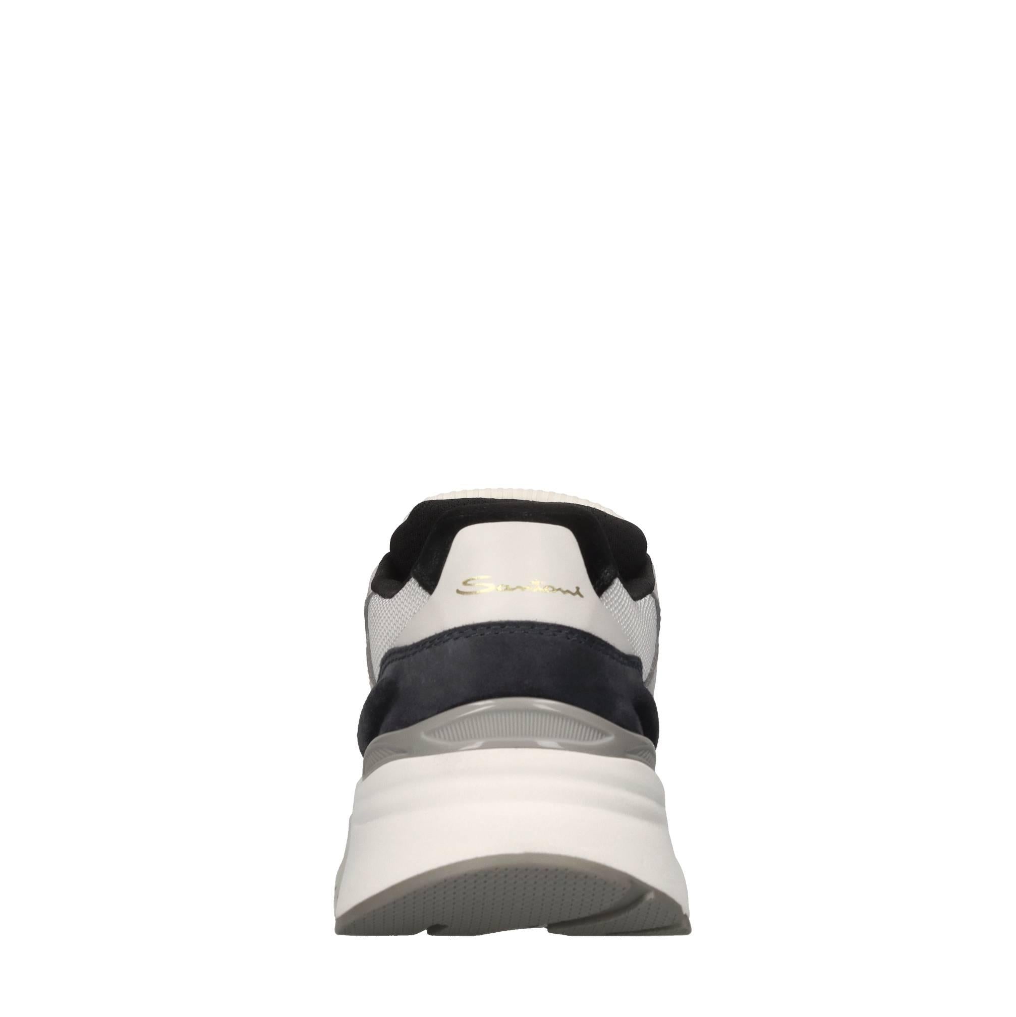Sneakers in pelle camoscio e tessuto 
