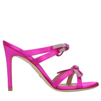 Mules in raso e strass 