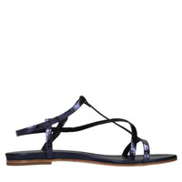 Sandali flat in pelle 