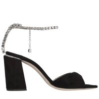 Sandali in camoscio e strass 