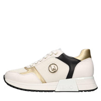 Sneakers in ecopelle e tessuto 