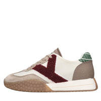Sneakers in camoscio, tessuto e gomma 