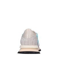 Sneakers in pelle e tessuto 