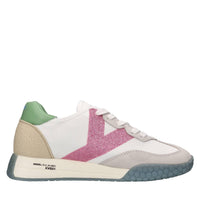 Sneakers in camoscio ecopelle e tessuto 