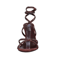 Sandali holly zoe in camoscio con strass 