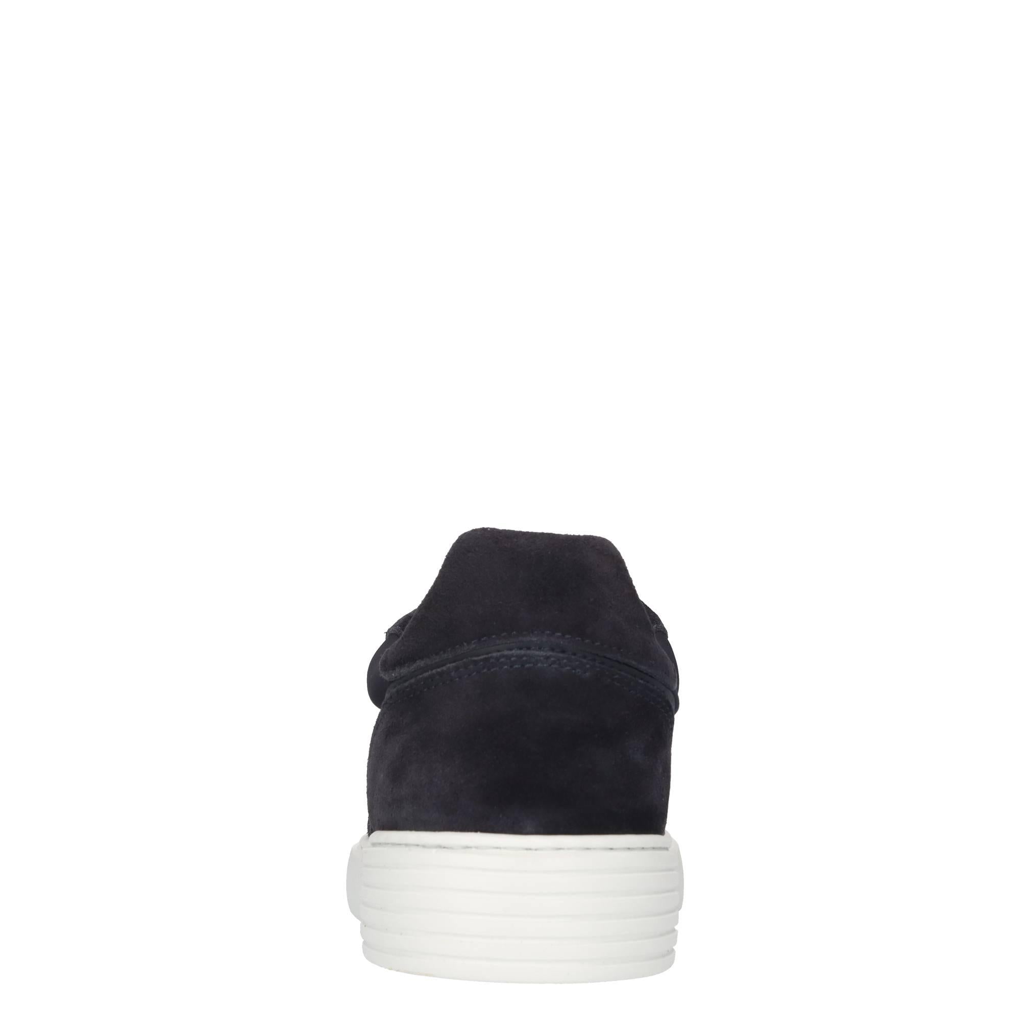 Slip-on in camoscio e tessuto elasticizzato 