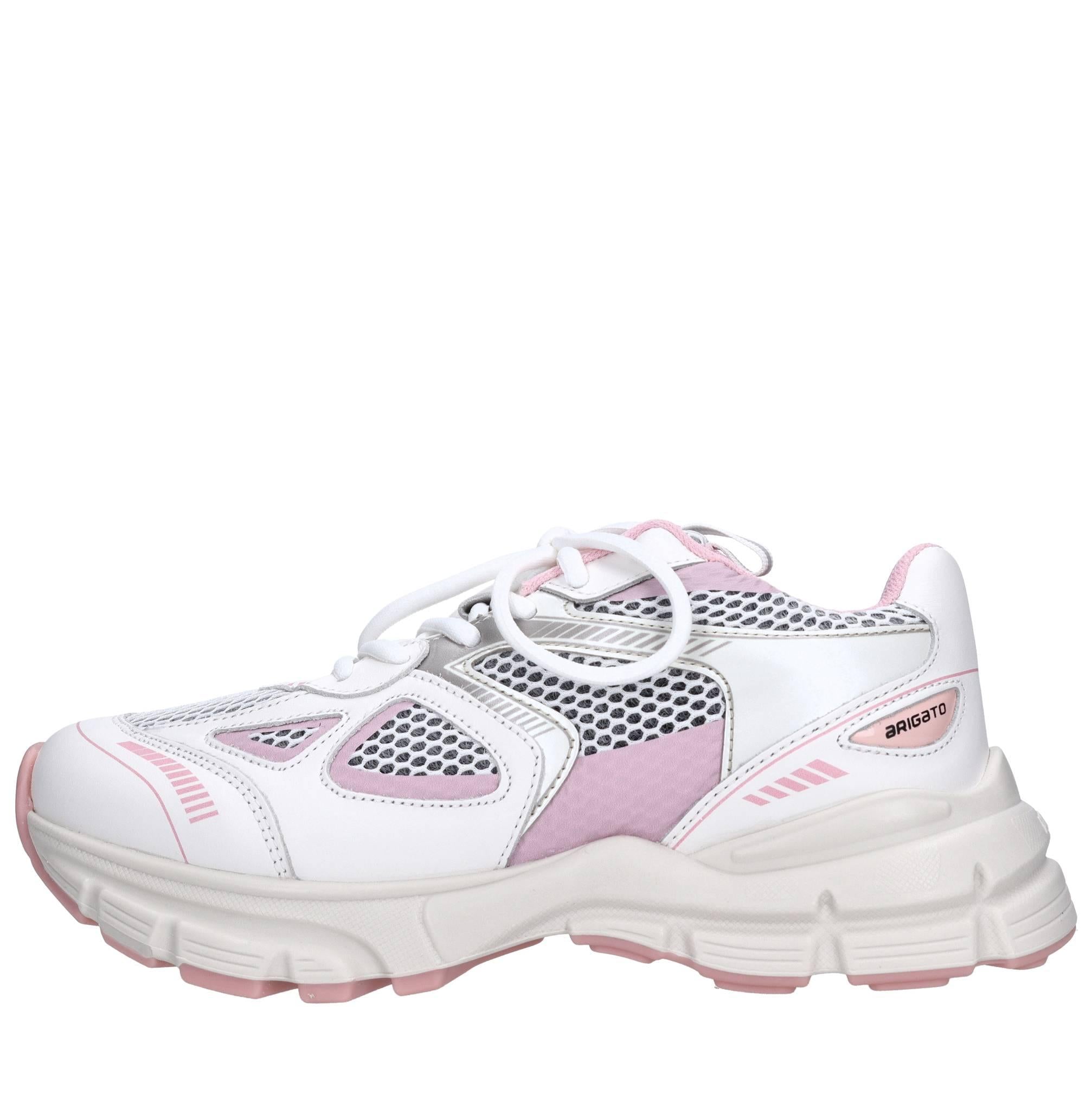 Sneakers in pelle e tessuto 