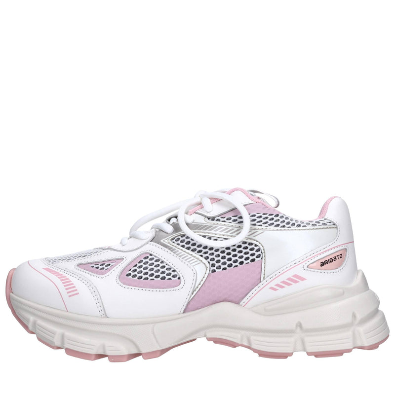 Sneakers in pelle e tessuto 