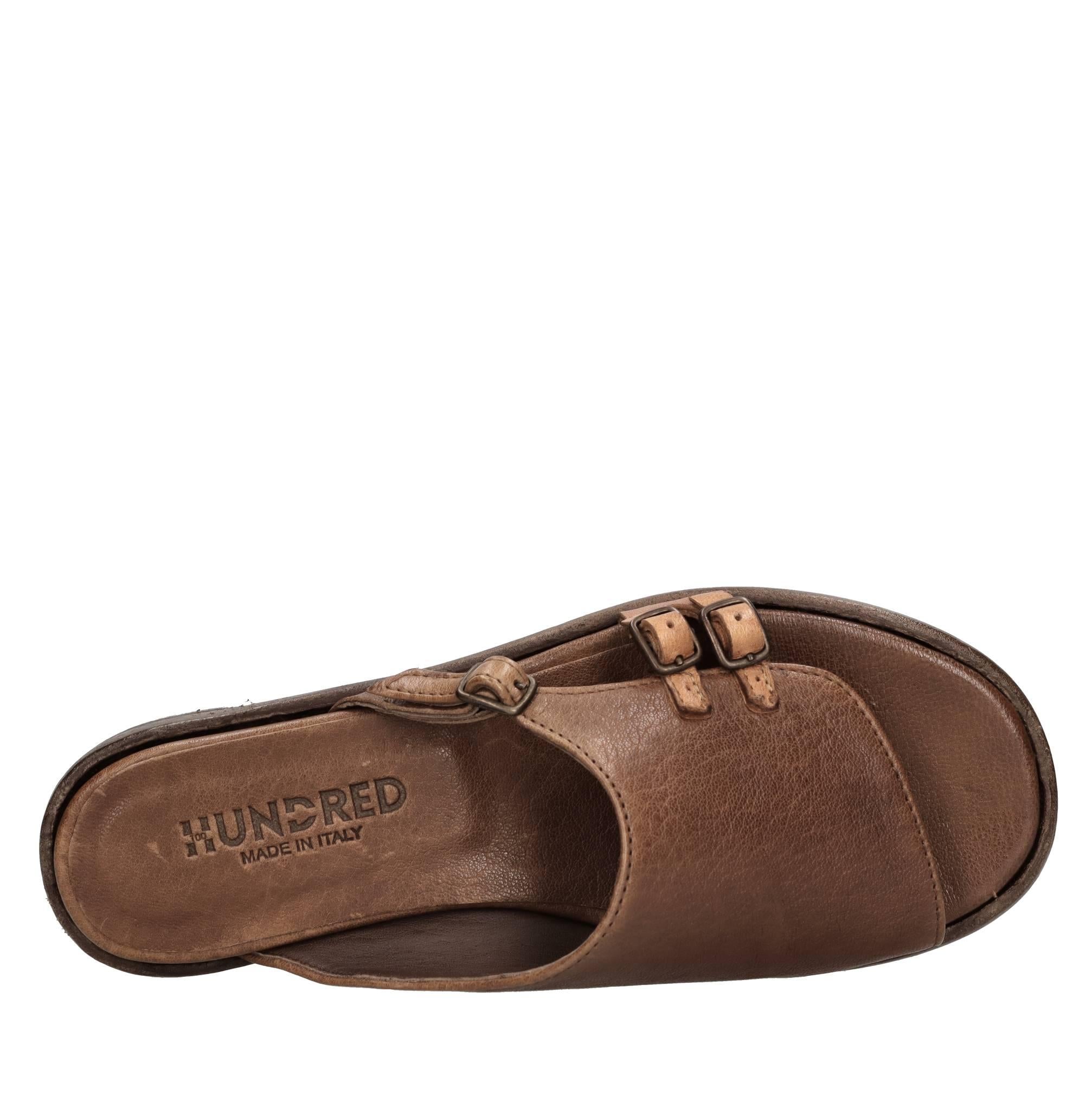 Mules flat in pelle 