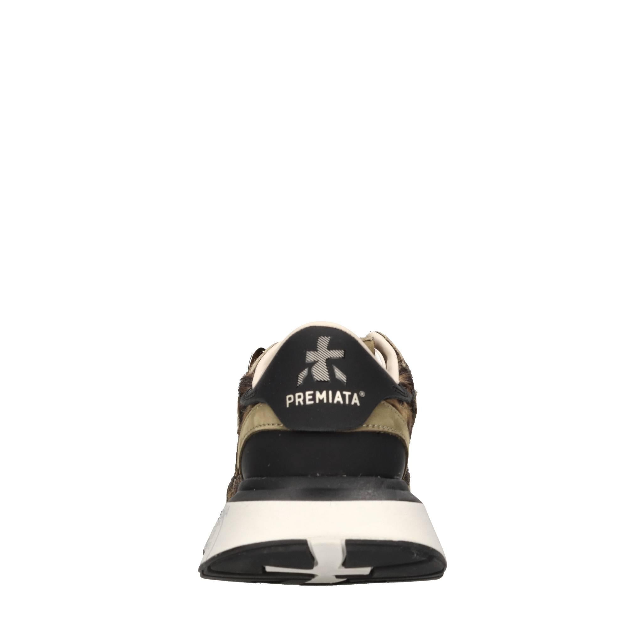 Sneakers in pelle ecopelle e tessuto 