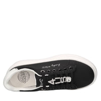 Sneakers in ecopelle con applicazioni 