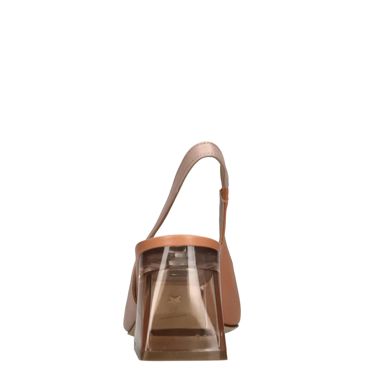 Décolleté slingback in pelle 