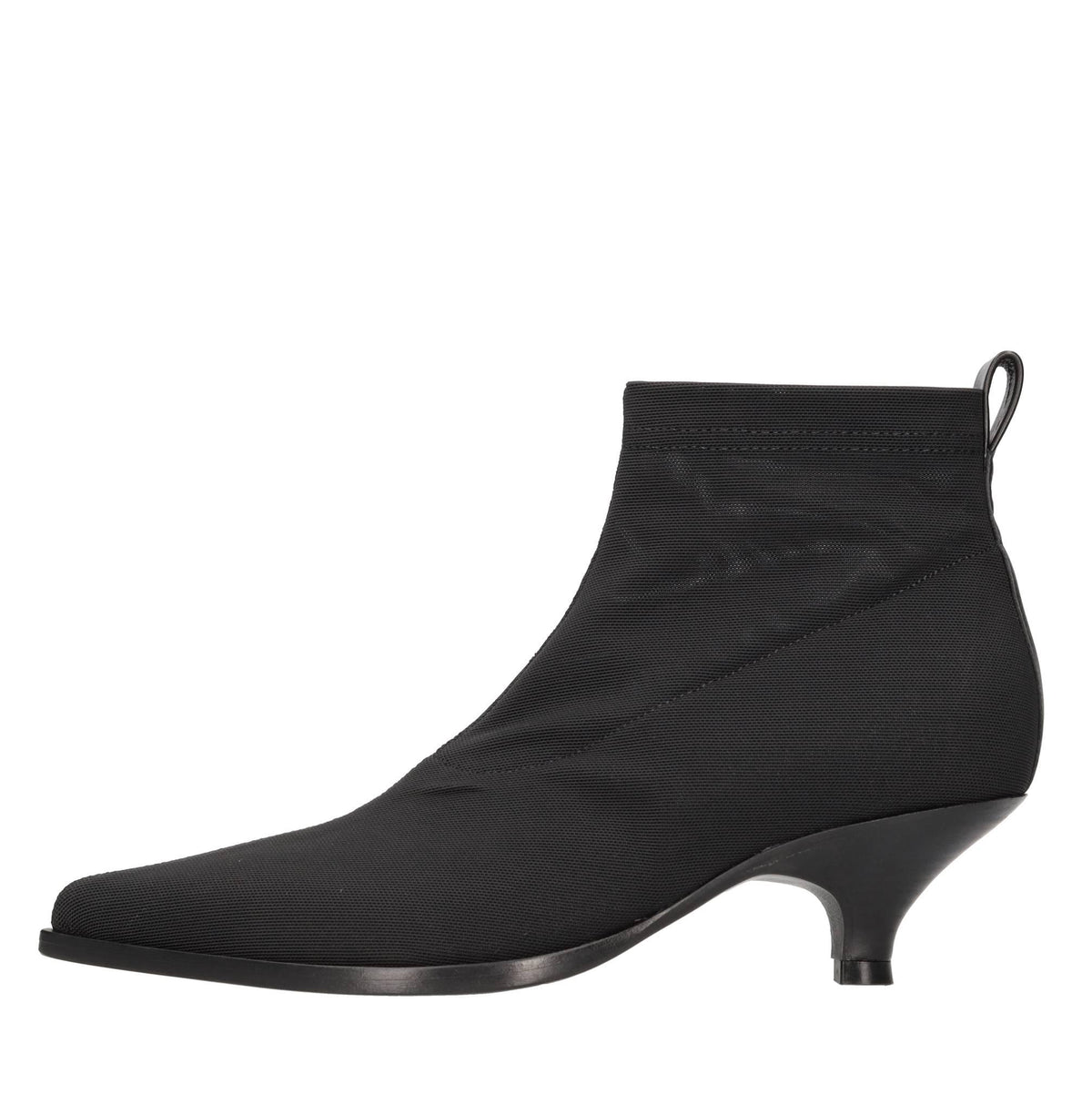 Stivaletti in tessuto elastico e inserti in pelle 
