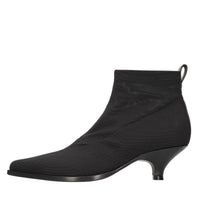 Stivaletti in tessuto elastico e inserti in pelle 