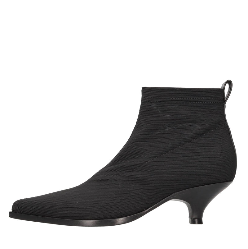 Stivaletti in tessuto elastico e inserti in pelle 