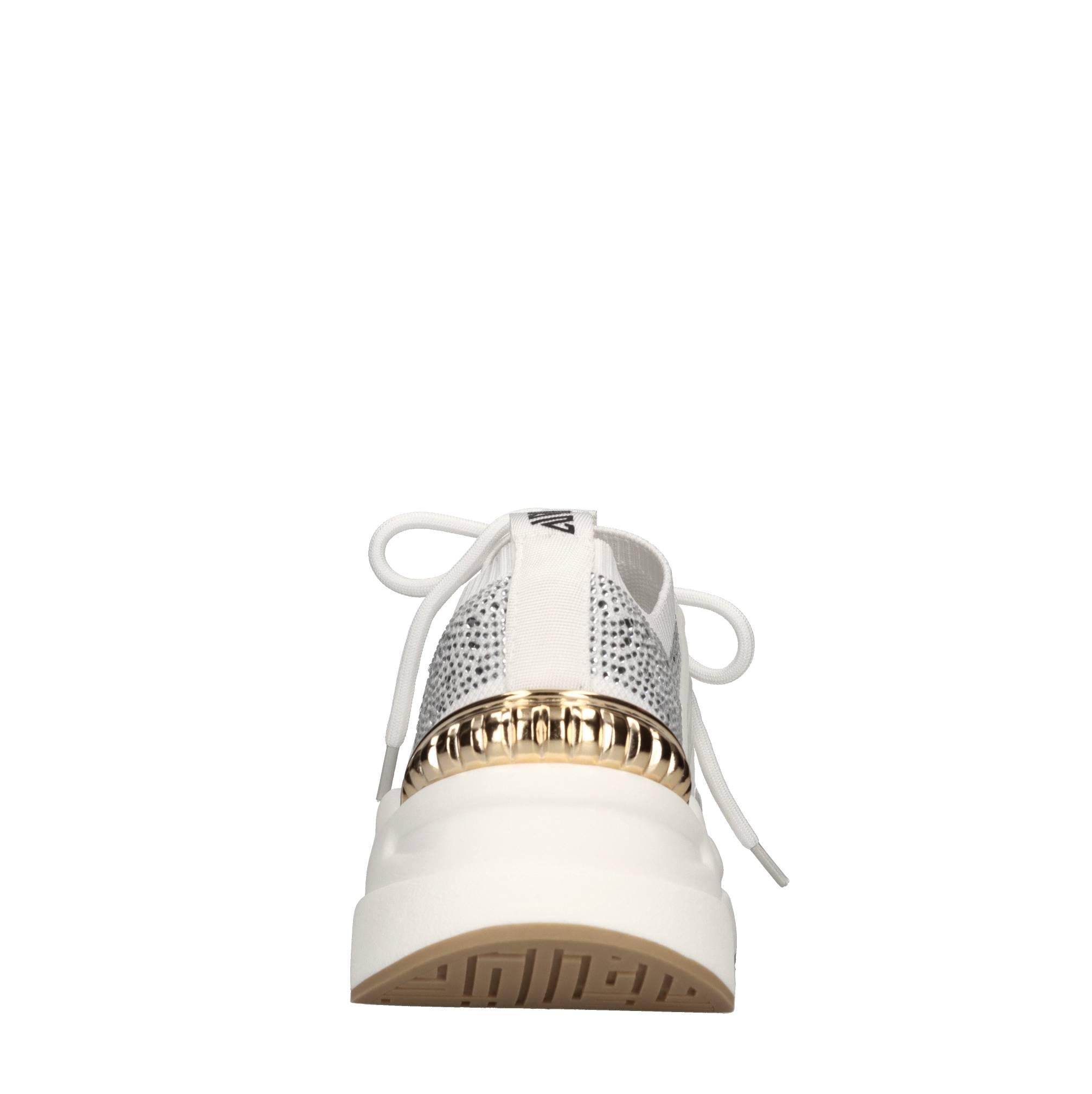 Sneakers in pelle e tessuto 