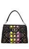 LA CARRIE Borsa monogram in pelle e tessuto
