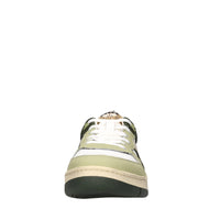 Sneakers in pelle e tessuto 