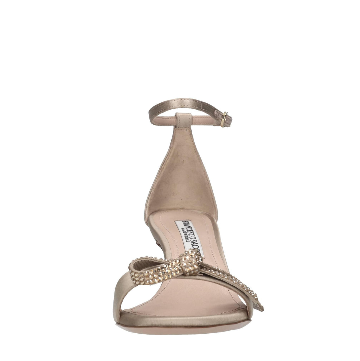 Sandali in raso e strass 