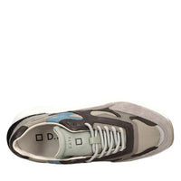 Sneakers in camoscio e tessuto 