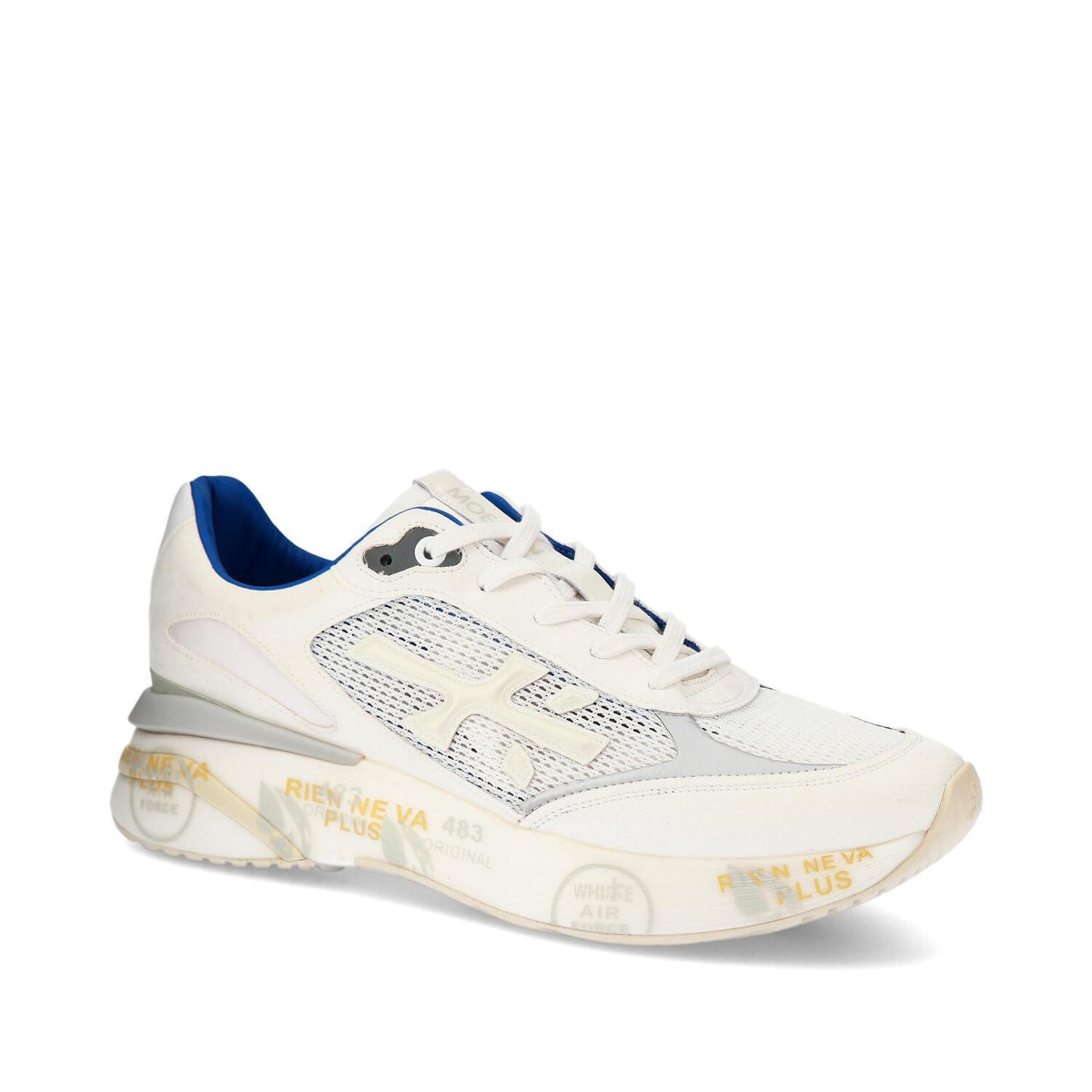 Sneakers in camoscio ecopelle e tessuto 