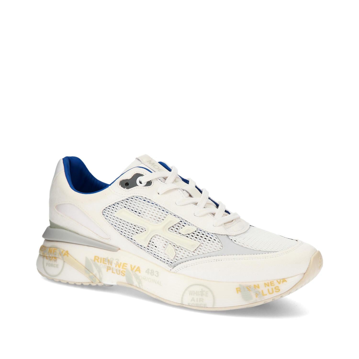 Sneakers in camoscio ecopelle e tessuto 