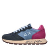 SUN68 Sneakers Ally Vintage in camoscio e tessuto