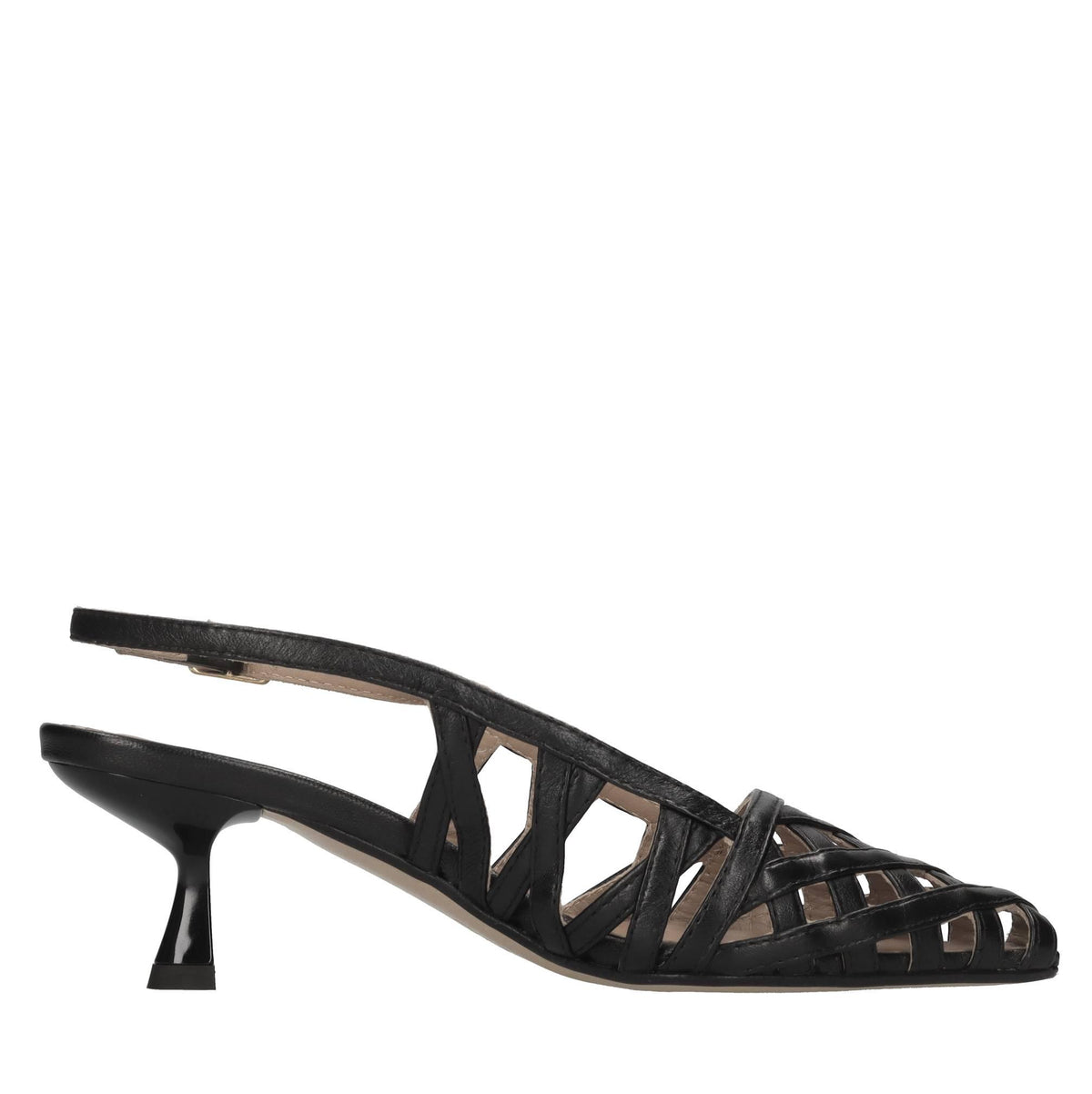 Décolleté slingback in pelle 