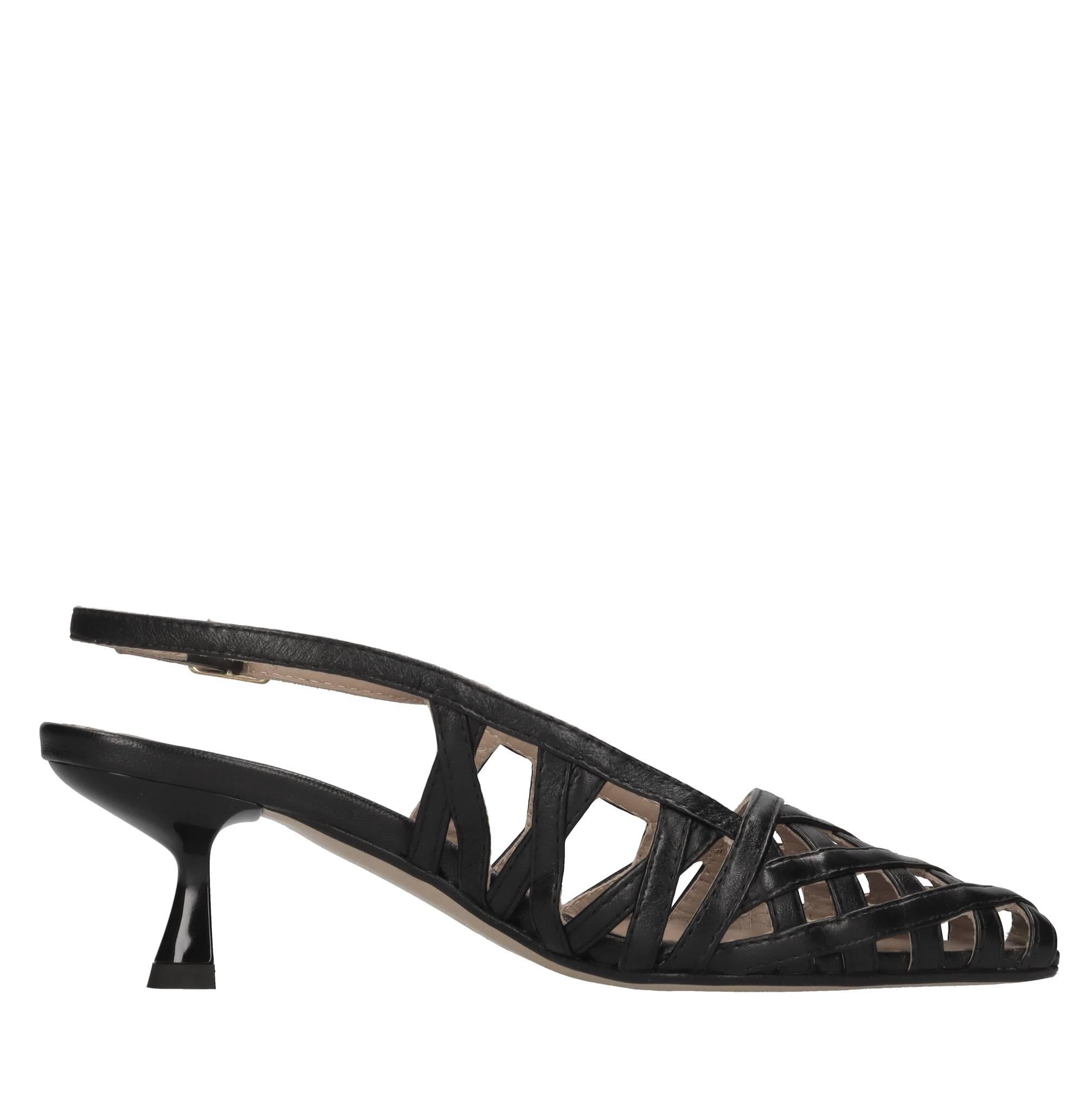 Décolleté slingback in pelle 