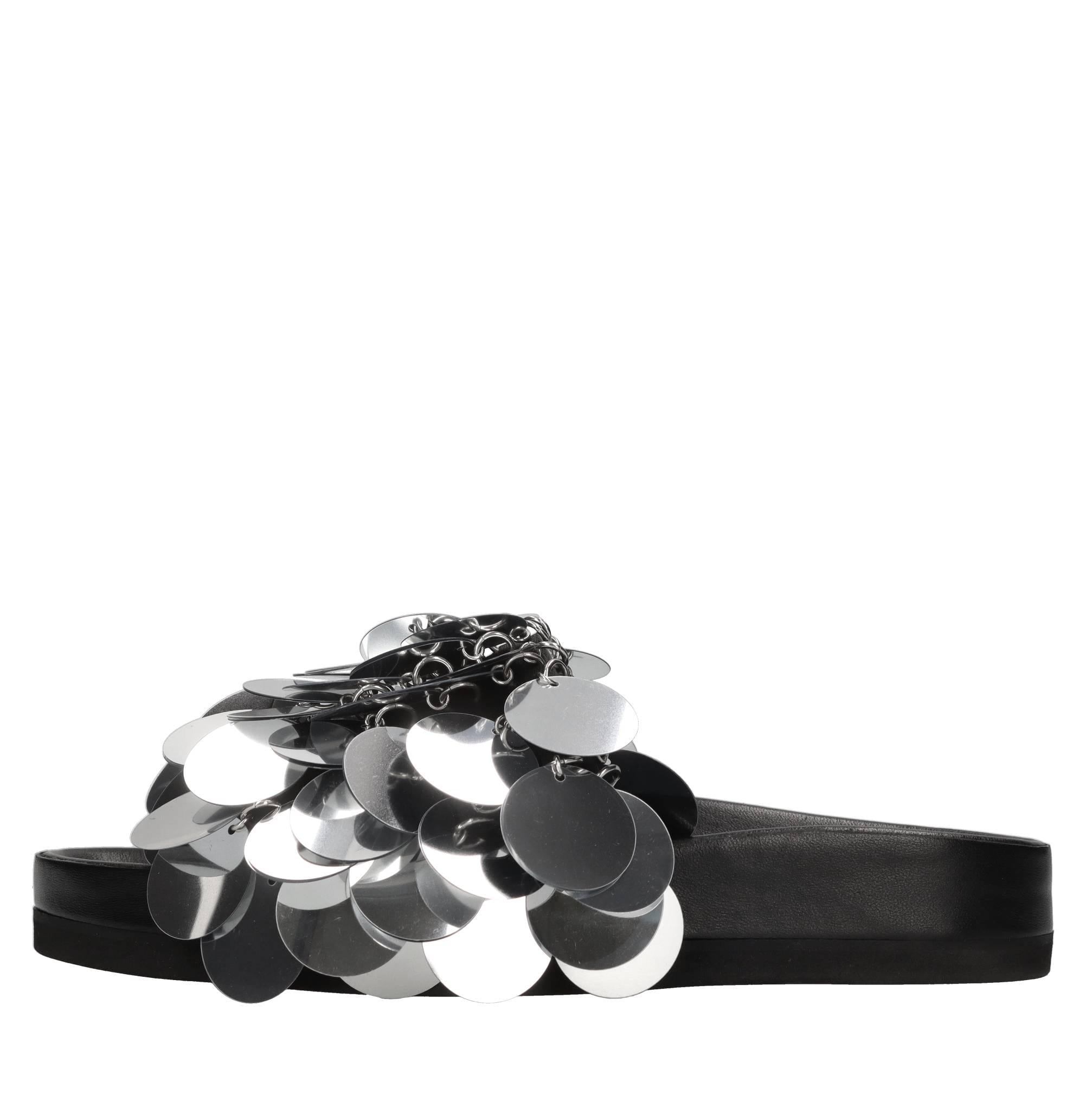 Mules Sparkle in pelle e paillettes 