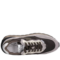 Sneakers in camoscio pelle e tessuto 