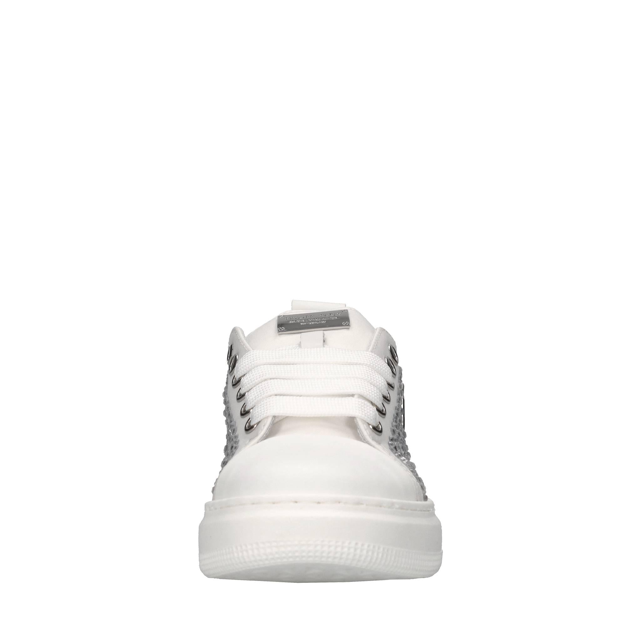 Sneakers in pelle e strass 