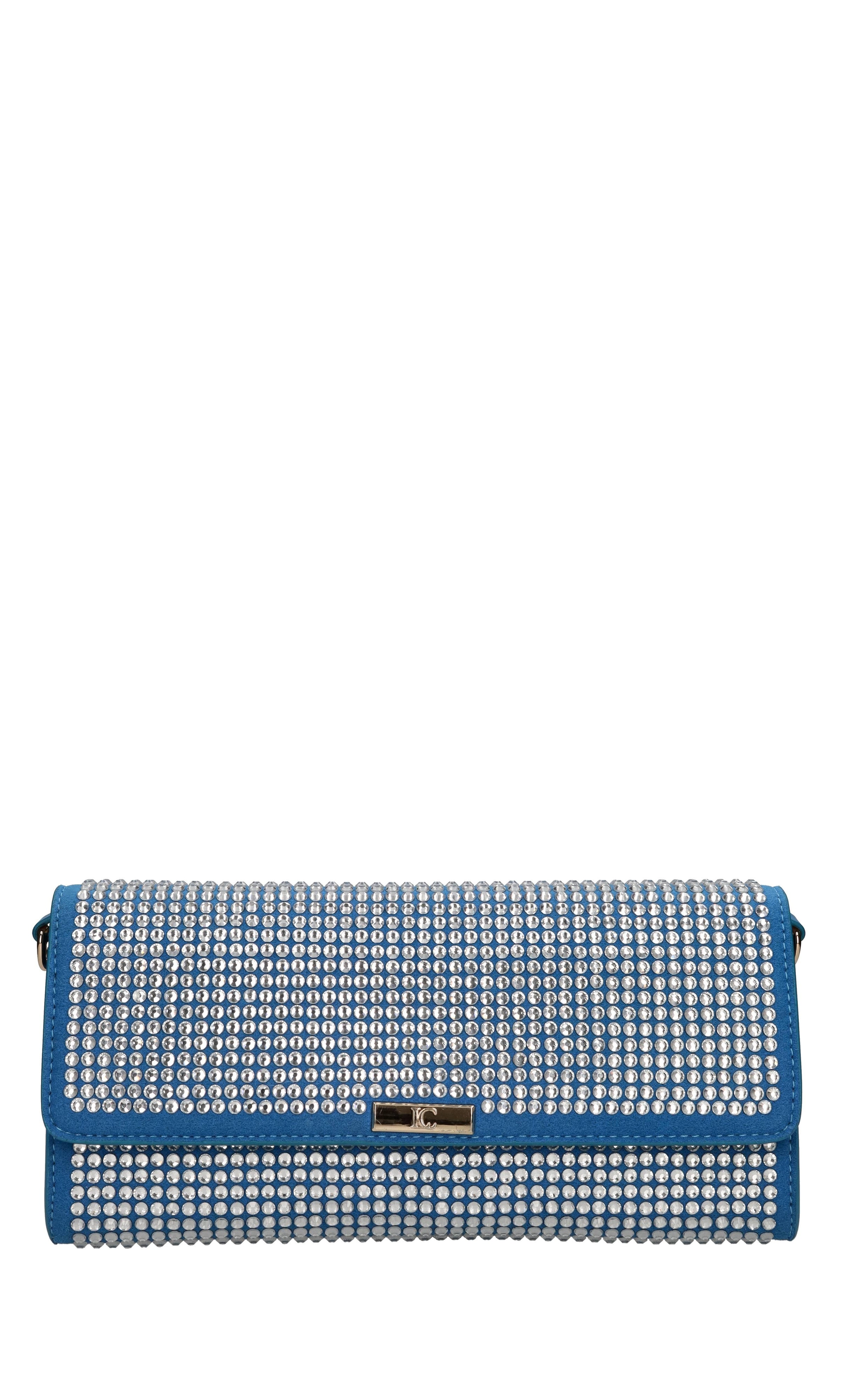 Borsa in ecopelle ecocamoscio e strass 
