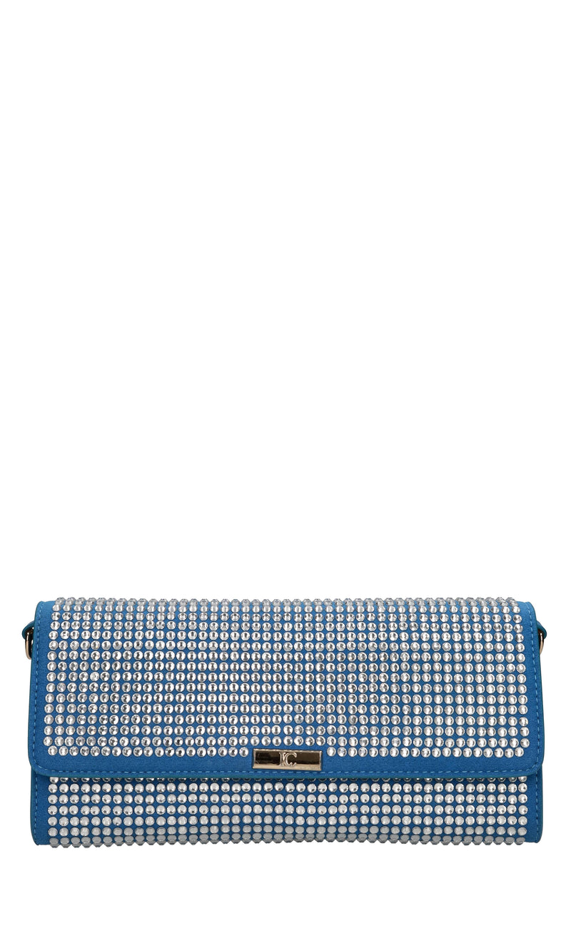 Borsa in ecopelle ecocamoscio e strass 
