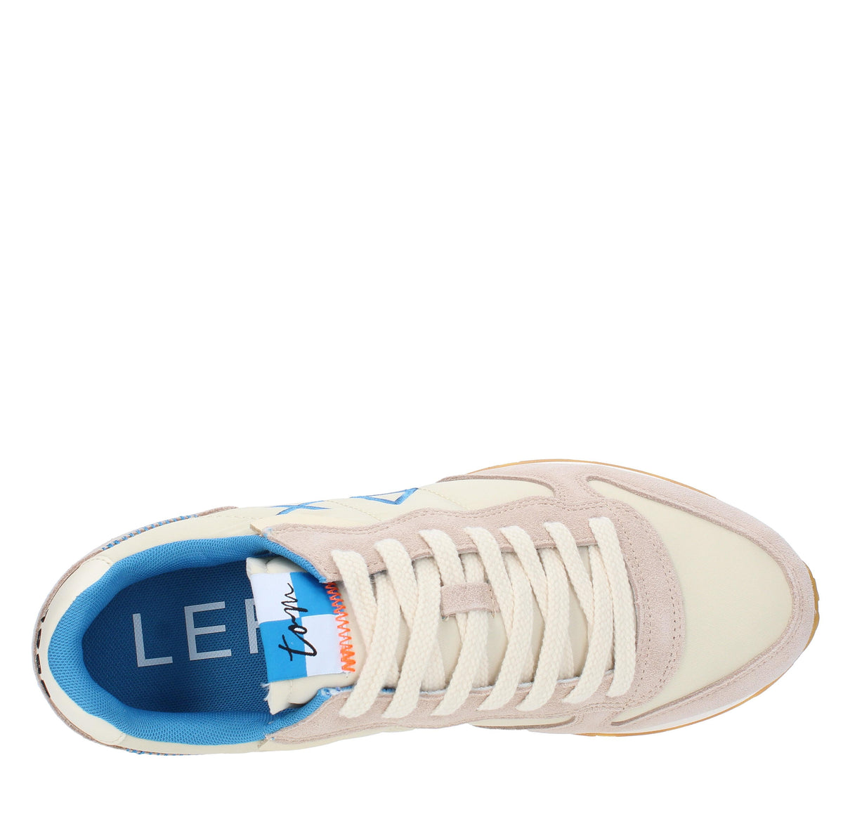 Sneakers camoscio pelle e tessuto 