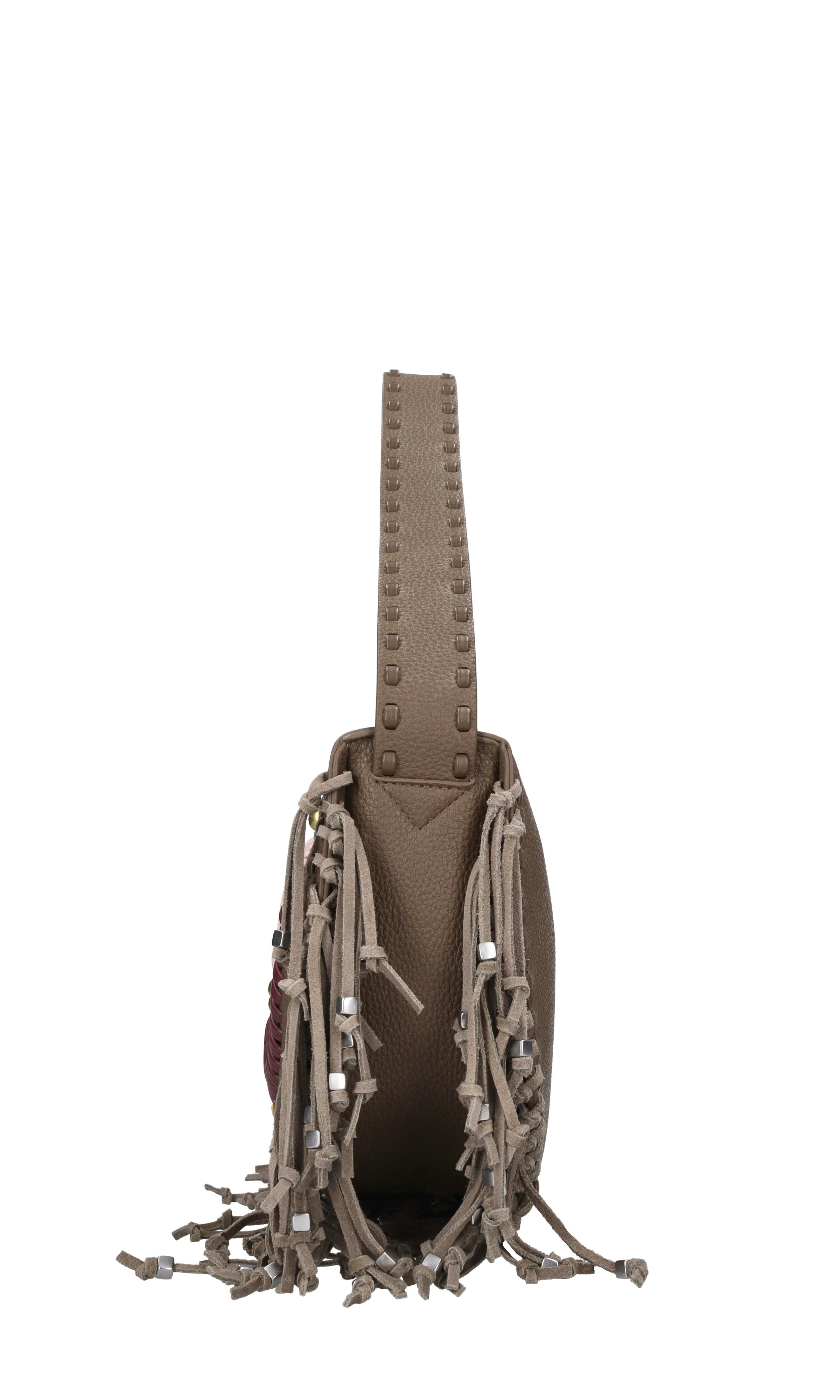 Borsa Jungle Fringe in pelle ed ecopelle 