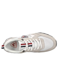 Sneakers in camoscio e tessuto 