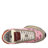 Sneakers in tessuto e camoscio 