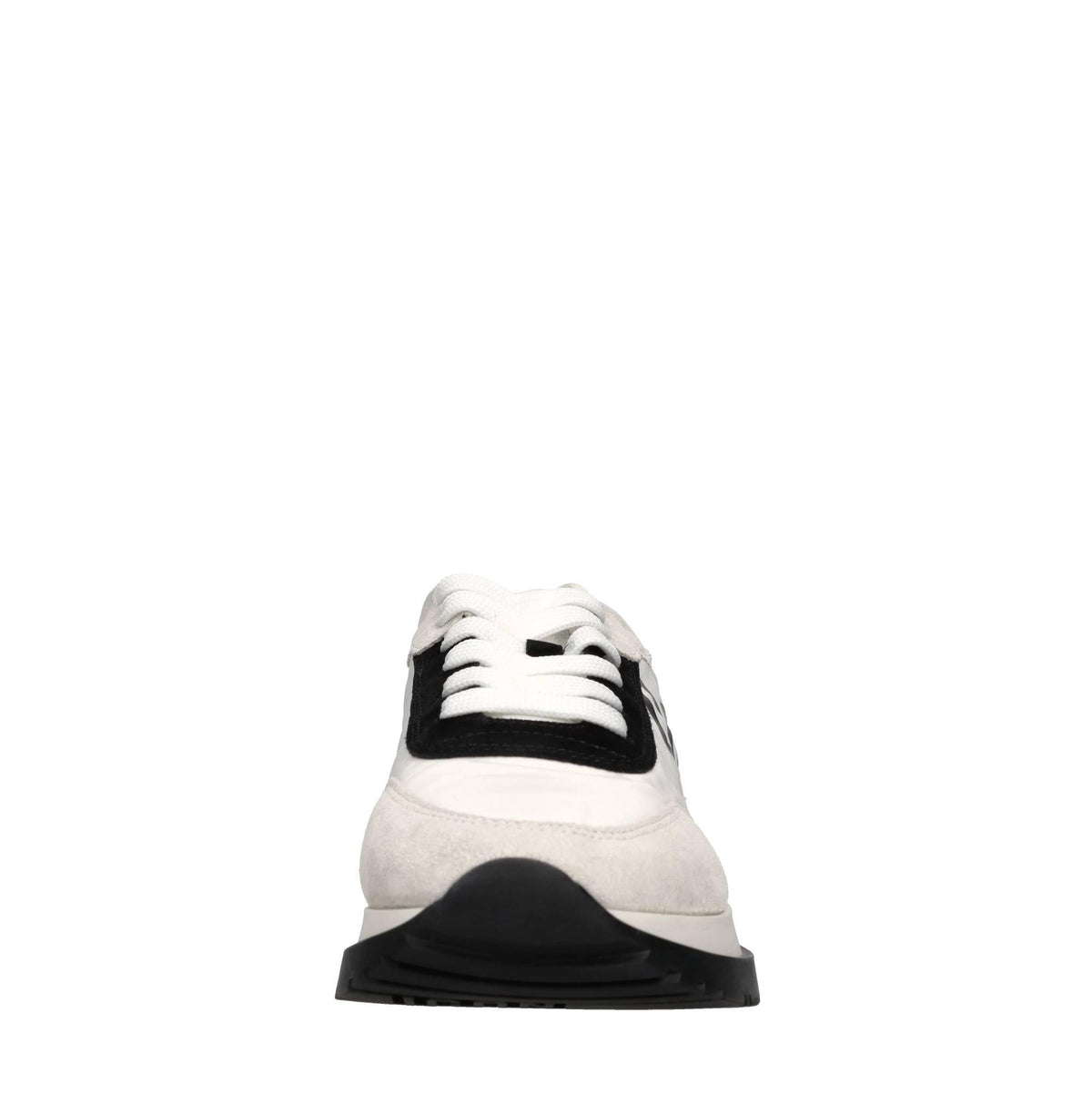 Sneakers in pelle e tessuto 