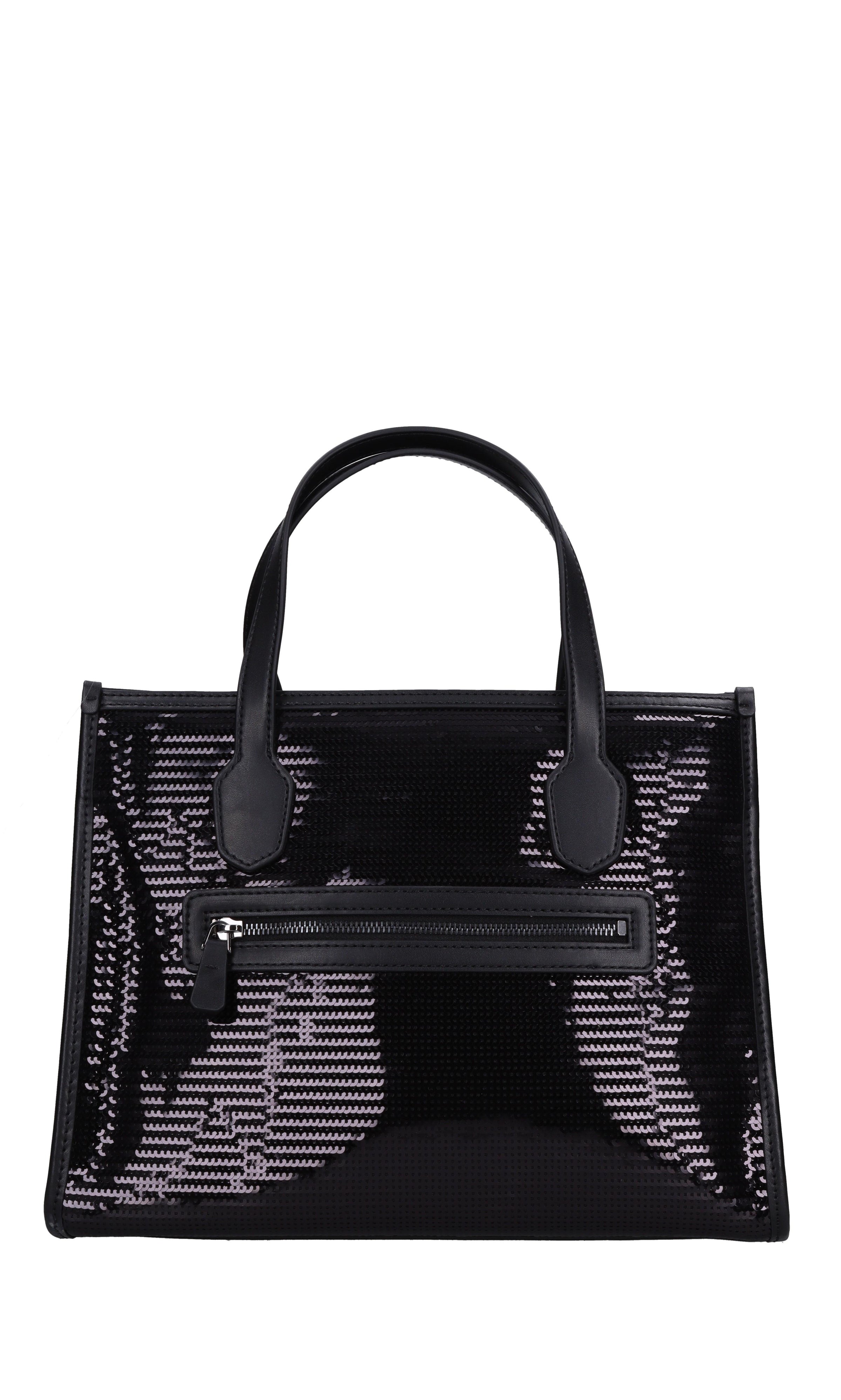 Borsa in ecopelle e pailettes 