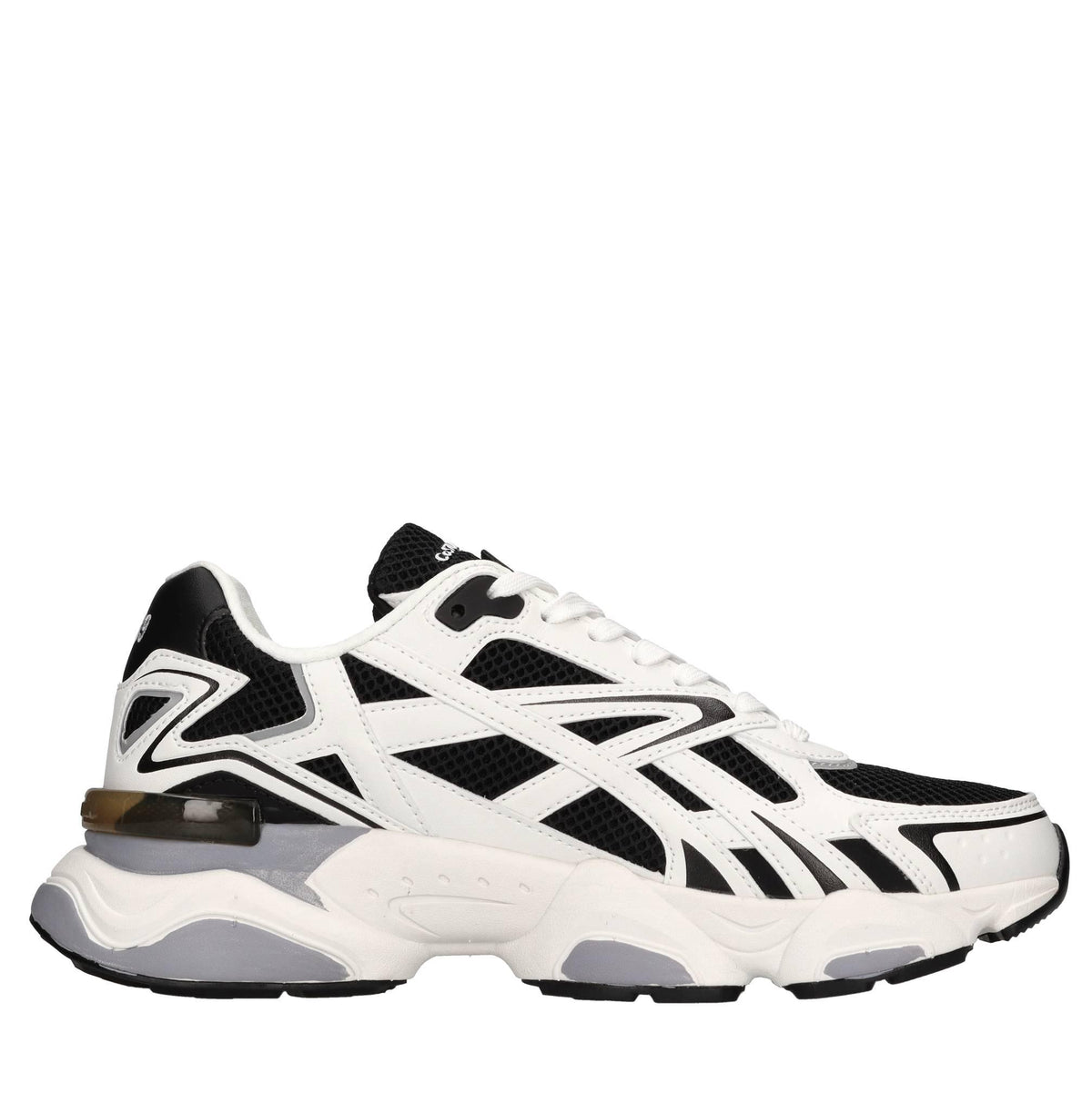 Sneakers in ecopelle e tessuto 