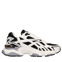 Sneakers in ecopelle e tessuto 
