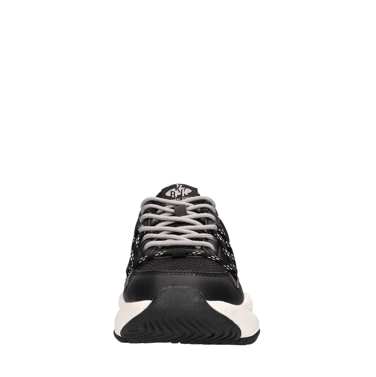 Sneakers in pelle e tessuto 