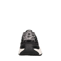 Sneakers in pelle e tessuto 