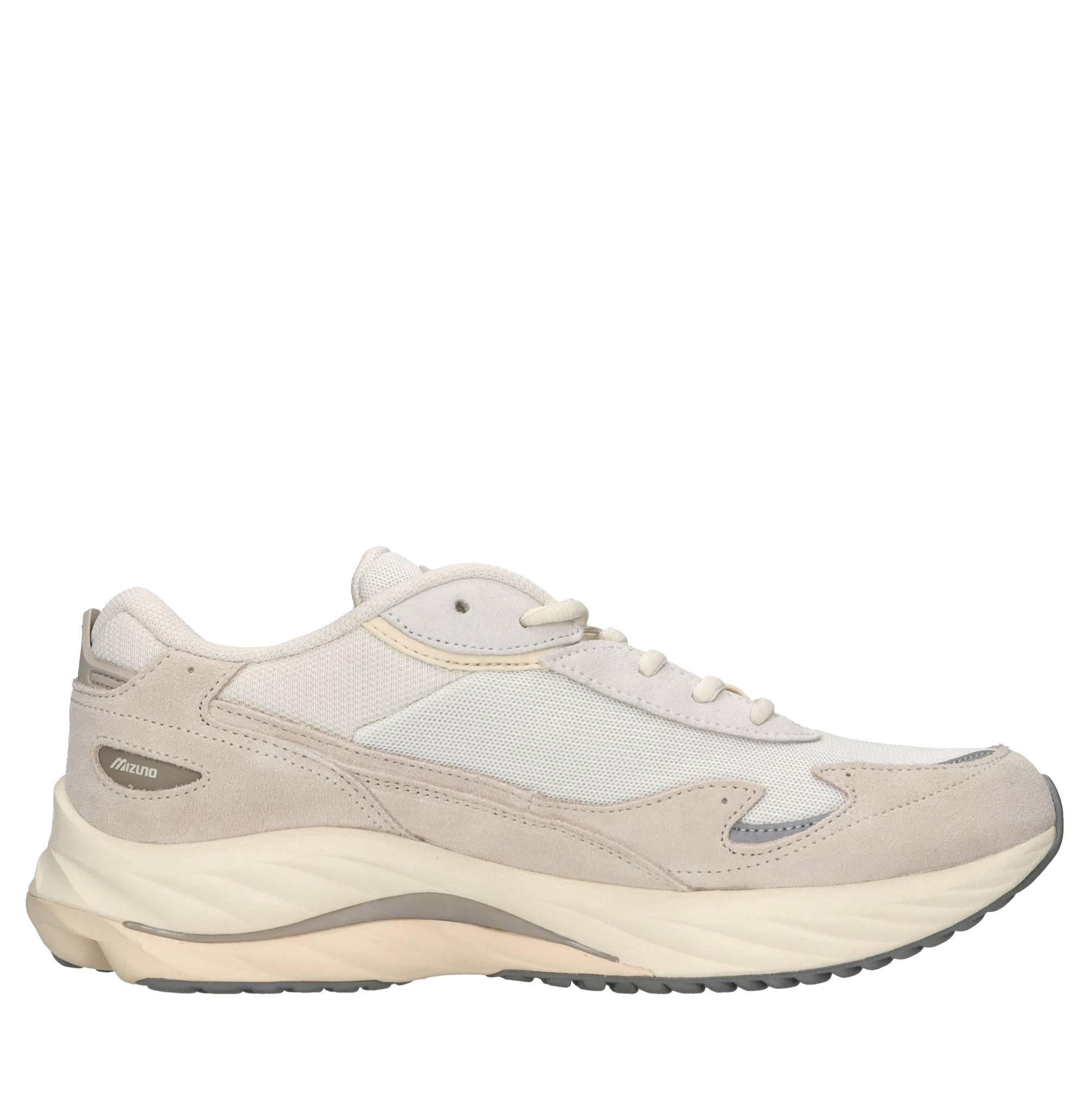 Sneakers in pelle e tessuto 