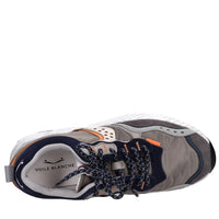 Sneakers in tessuto e camoscio 