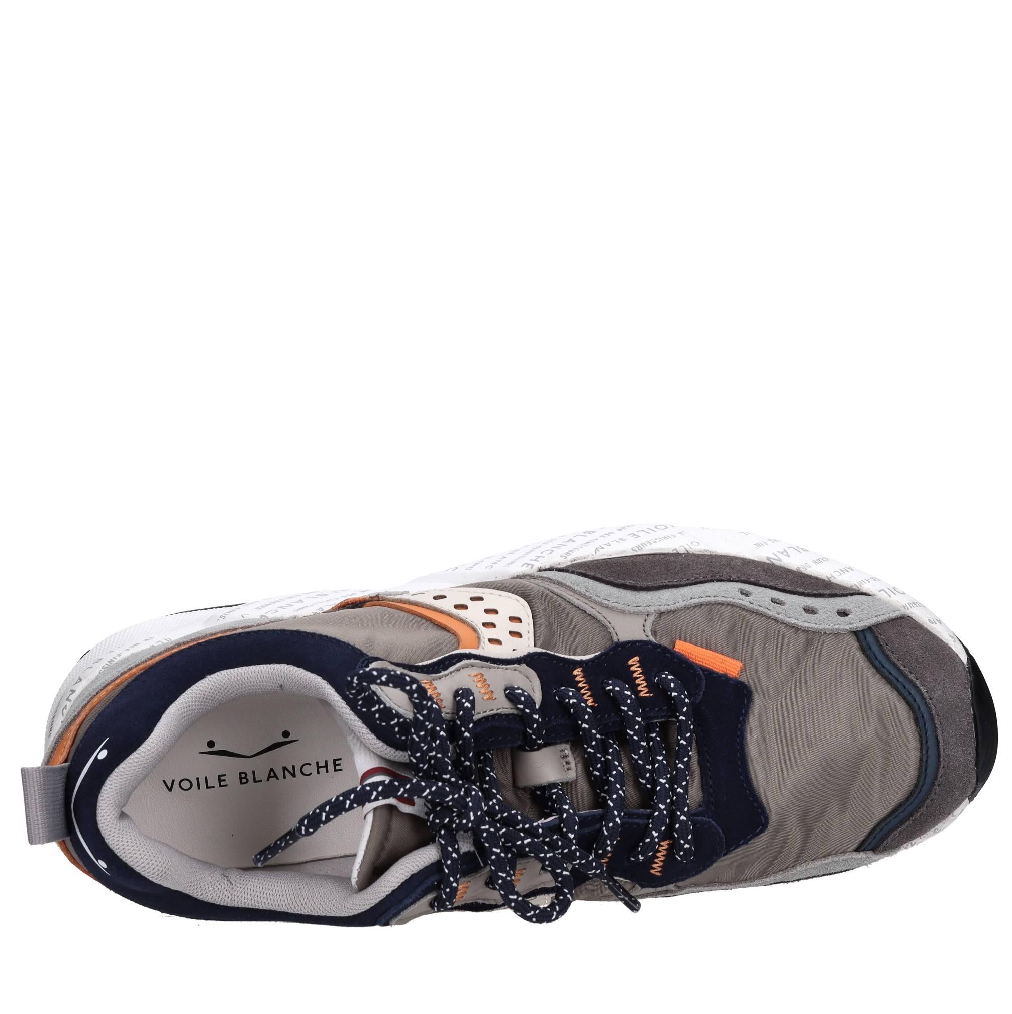 Sneakers in tessuto e camoscio 