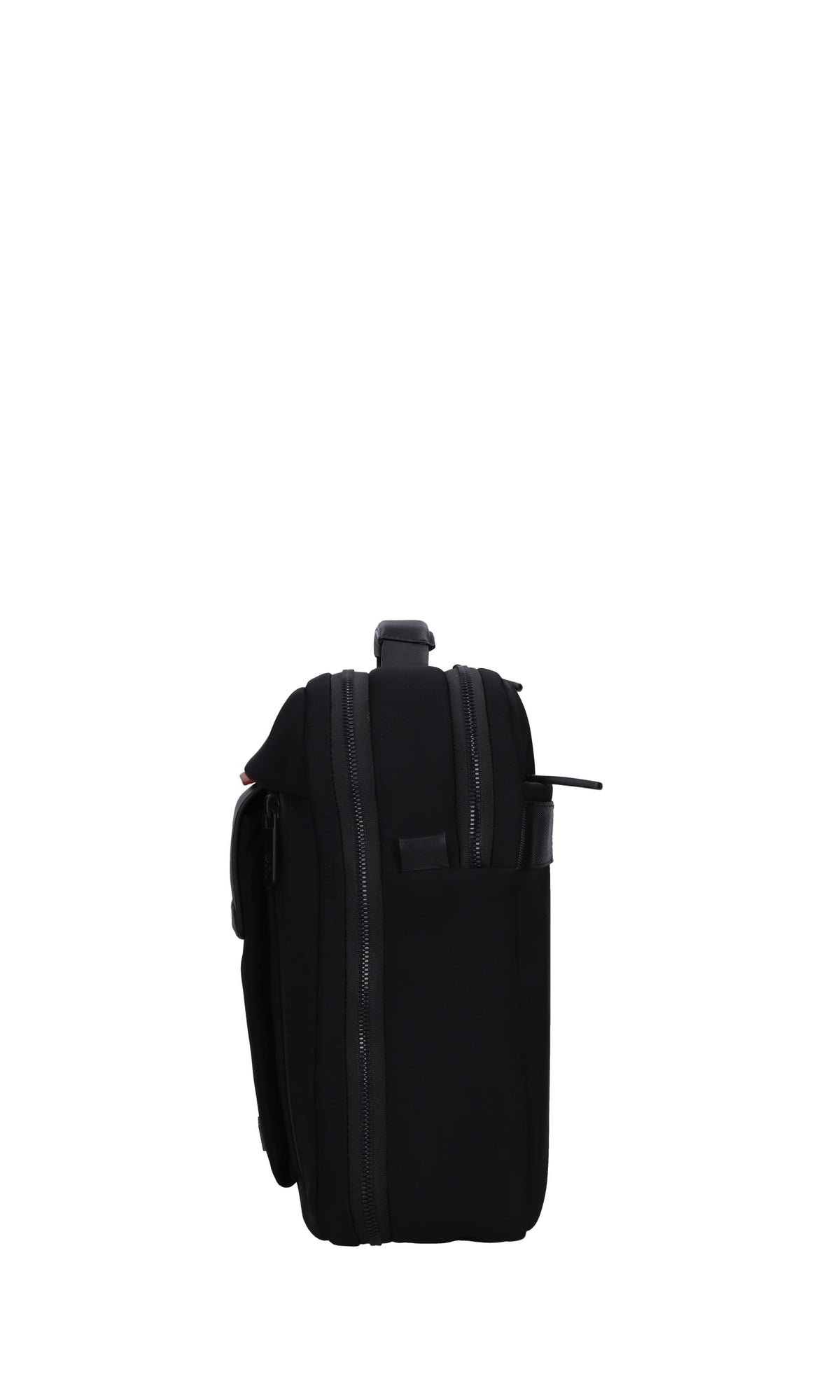 Borsa in pelle e tessuto 