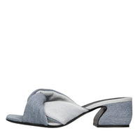 Mules in denim 